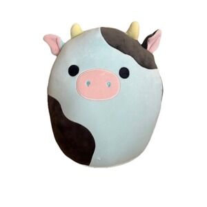 Squishmallow Cow Blue and Black 10" Cillian NEW NWT